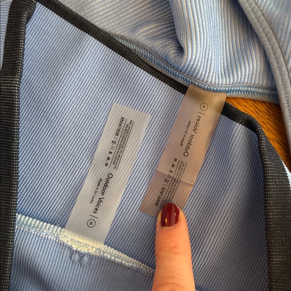 OUTDOOR VOICES - Blue Ribbed Set - Picture 2 of 2